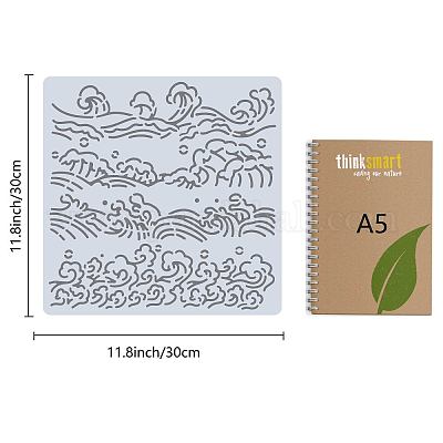 Волна домашнее животное пластиковые выдалбливают рисунок трафареты шаблоны DIY-WH0244-280-1