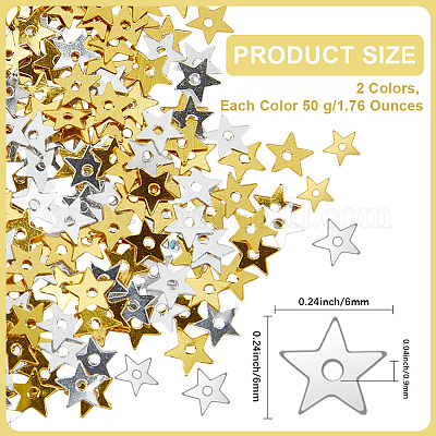 100 г подвески из 2-х цветных пайеток/блесток KY-CY0001-02-1