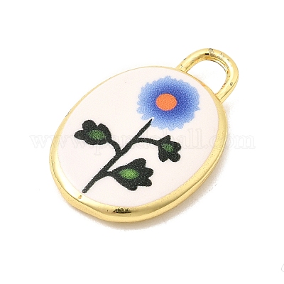 Латунные подвески с принтом&nbsp;KK-K274-07G-17-1