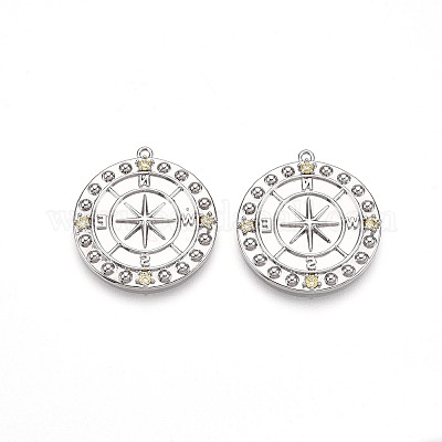 Латунные микро проложить кубического циркония подвески ZIRC-T016-17-1