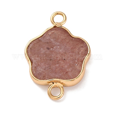 Подвески-коннекторы из натурального клубничного кварца KK-U042-17G-01-1