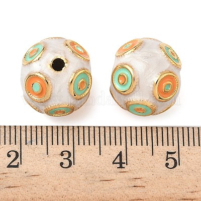 Эмалированные бусины из нержавеющей стали 304 STAS-L026-03G-01-1