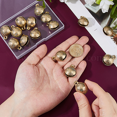 Латунные подвески-колокольчики KKB-FH0001-01C-1