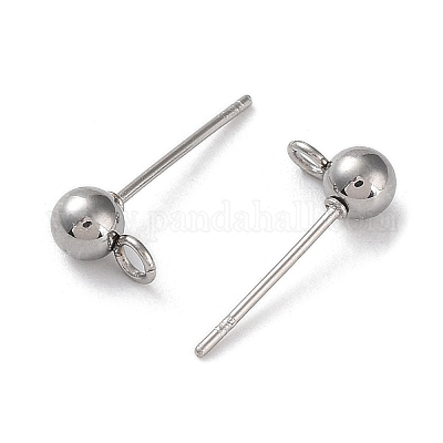 Фурнитура для сережек-гвоздиков из нержавеющей стали марки 304 STAS-M323-01A-P-1