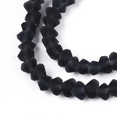 Матовые прозрачные стеклянные бусины GLAA-N016-4mm-30-1