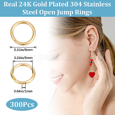 300 шт. Открытые соединительные кольца из нержавеющей стали 304 STAS-BBC0004-54-1