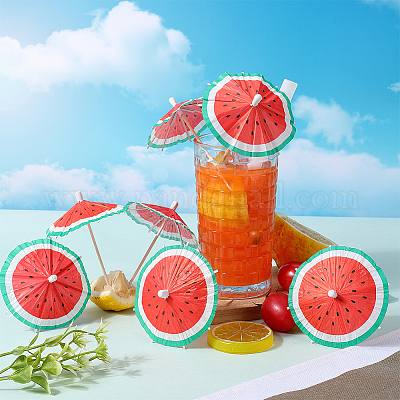 2 пакетик с рисунком арбуза AJEW-CP0007-28-1