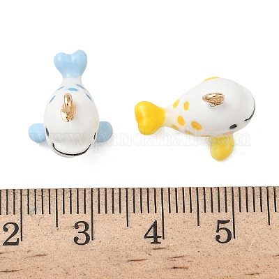 Подвески из эмали и сплава ENAM-F156-09G-1