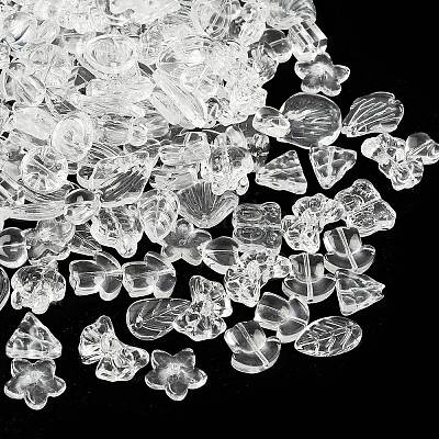 Прозрачные стеклянные бусины градиентного цвета GLAA-B026-01A-1