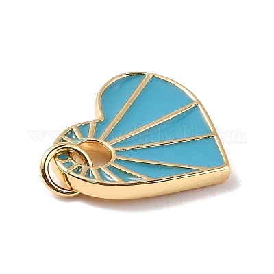 Подвески из латуни с эмалью в стойку KK-B054-07G-05-1