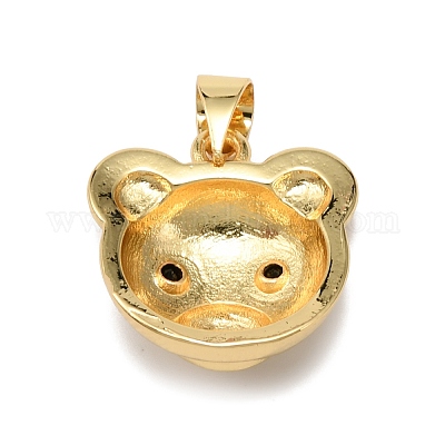 Латунные микро проложить кубического циркония подвески ZIRC-F139-01G-1