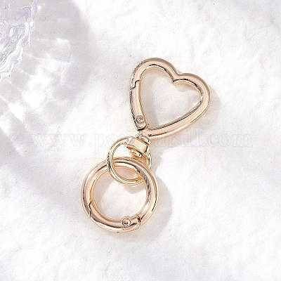 Застежки-крючки в форме сердца из цинкового сплава KEYC-JKC01441-1