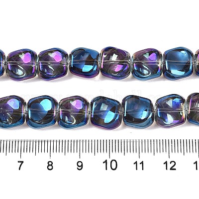 Стеклянные бусины с гальваническим покрытием  EGLA-N012-07X-1