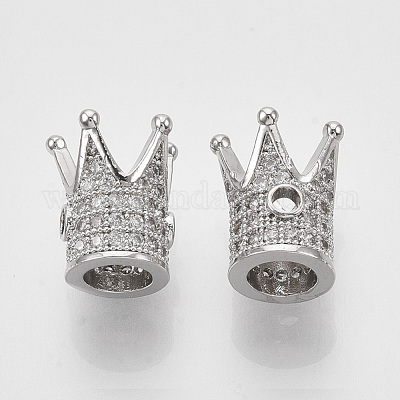 Стойки обшивки латунь кубического циркония бусы ZIRC-S034-02P-1