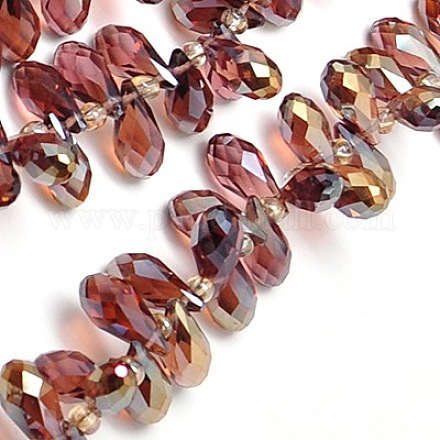 Chapelets de perles en verre électroplaqué EGLA-A001-6x12mm-H20-1