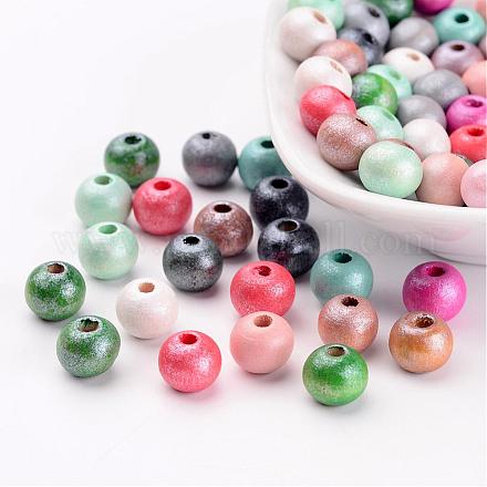 Perles rondes en bois naturel X-WOOD-Q017-8mm-M-LF-1