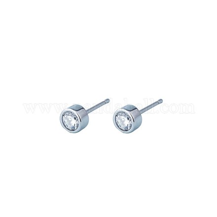 925 Sterling Silber Ohrstecker EJEW-BB47310-A-1