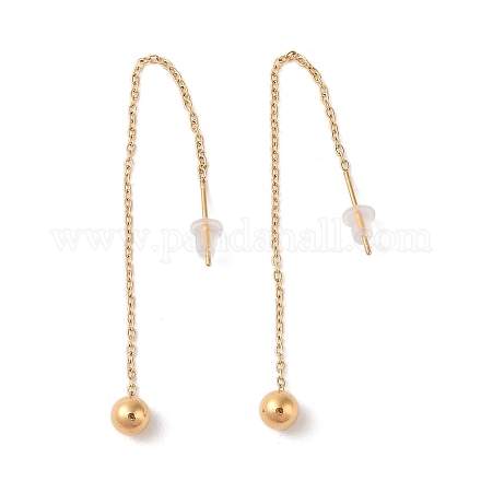 Резьба для ушей из нержавеющей стали 304 EJEW-S227-10G-1