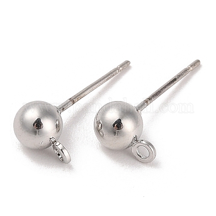 Accessoires de boucles d'oreilles en alliage d'argent EJEW-H108-01A-S-1