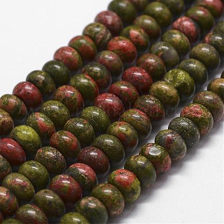 Natural Unakite Beads Strands G-D840-02-1