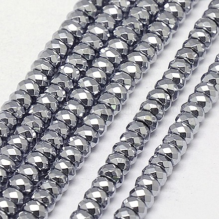 Chapelets de perles en hématite synthétique sans magnétiques G-J160-B-01-1