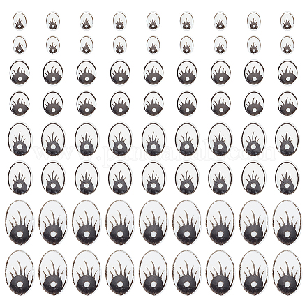 200шт 4 вида пластиковых кабошонов KY-AN0001-01-1