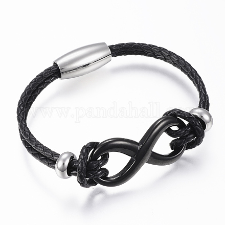 PU Leather Cord Bracelets BJEW-F288-34BP-1