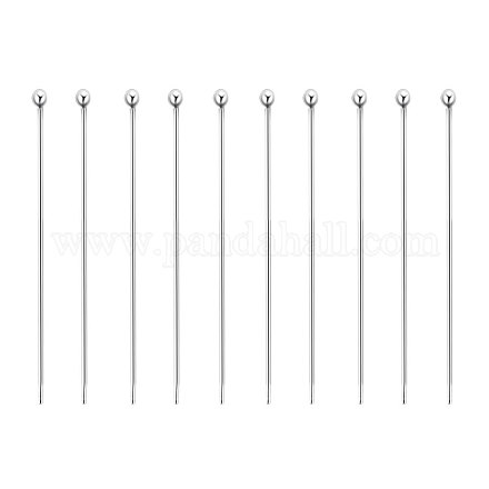 BENECREAT 20PCS 925 Sterling Silver Ball Head Pins STER-BC0001-12S-1