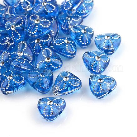 Plating Transparent Acrylic Beads PACR-Q110-04-1