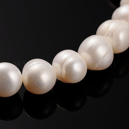 Fili di perle di perle d'acqua dolce coltivate naturali PEAR-E002-18-1