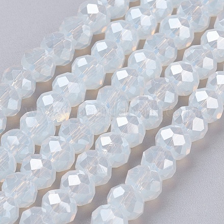 Chapelets de perles en verre électroplaqué X-GLAA-F001-6x4mm-23L-1