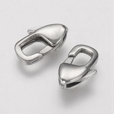 304 Stainless Steel Lobster Claw Clasps STAS-F109-02P-1