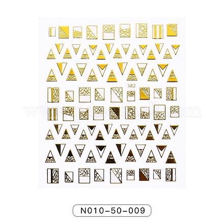 Gold Stamping Nail Art Stickers MRMJ-N010-50-009-1