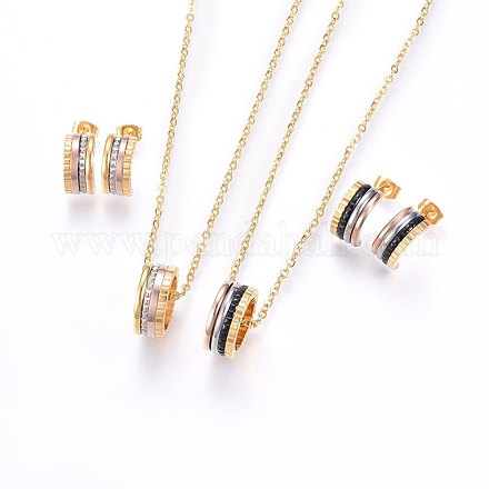 304 Stainless Steel Jewelry Sets SJEW-H143-01-1