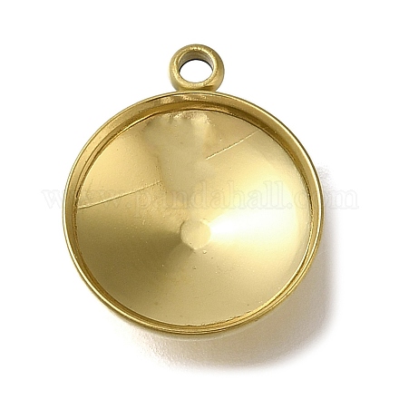 Ионное покрытие (ip) нержавеющая сталь 304 подвеска кабошон оправа STAS-I310-28G-1