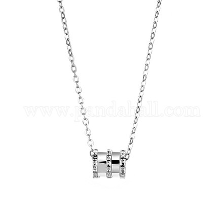 925 подвесные стерлингового серебра ожерелья NJEW-BB50465-B-1