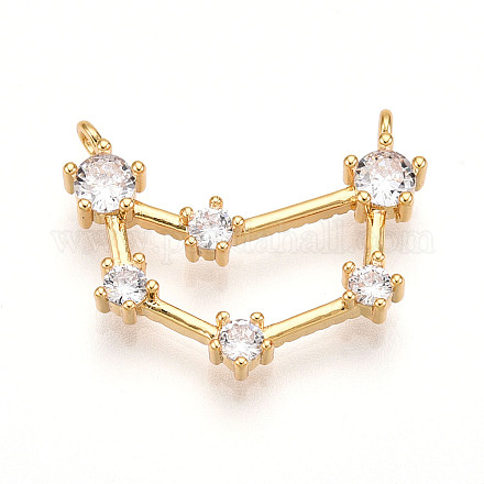Латунные микро проложить кубического циркония подвески KK-N261-120B-G-1