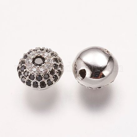Perles de zircone cubique micro pave en Laiton ZIRC-E113-26P-1