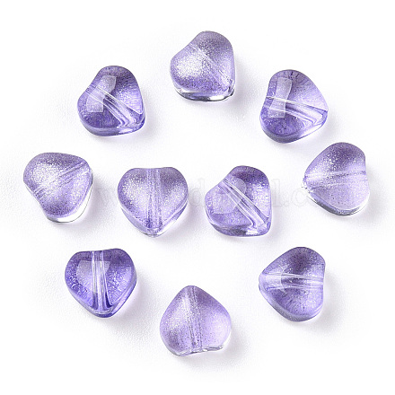 Perles de verre peintes par pulvérisation transparent GLAA-R211-02-B01-1