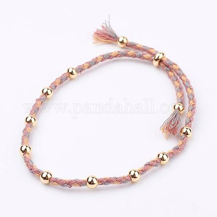 Braided Nylon Cord Bracelets BJEW-P173-71G-1