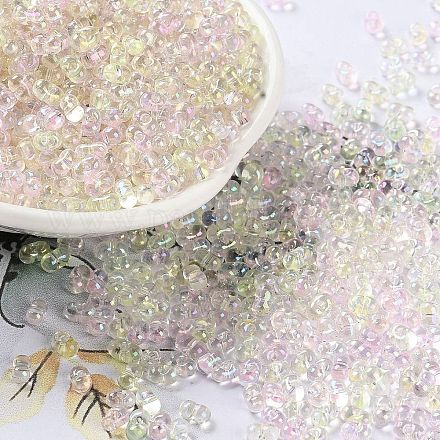 Стеклянный бисер с цветным покрытием ab SEED-L011-06B-02-1