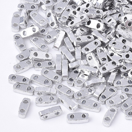 Electroplate Opaque Glass Seed Beads X-SEED-S023-20A-03-1