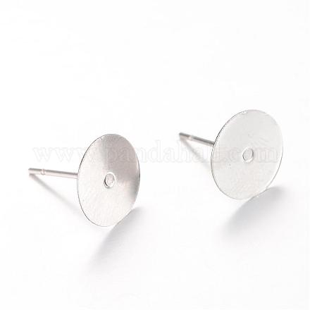 Accessoires de puces d'oreilles en 304 acier inoxydable STAS-T007-4mm-01-1