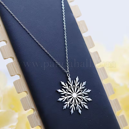 Collana Natale Donna Acciaio Ciondoli Albero Stella Fiocco Neve