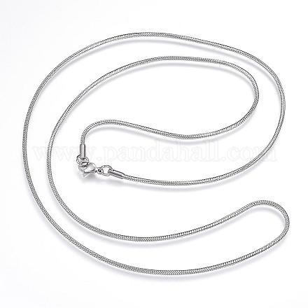 304 in acciaio inossidabile collane a catena serpente NJEW-D285-03P-1