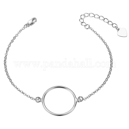 Bracelet en argent sterling plaqué rhodium au design simple shegrace JB227A-1