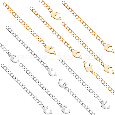 20 шт. 2-х цветный удлинитель цепи из нержавеющей стали 304 STAS-UN0030-40-1