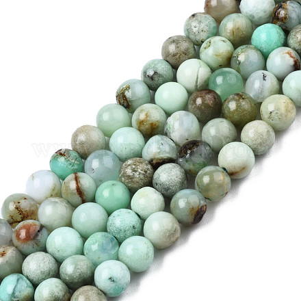 Hebras naturales de perlas de crisoprasa G-S333-6mm-016-1