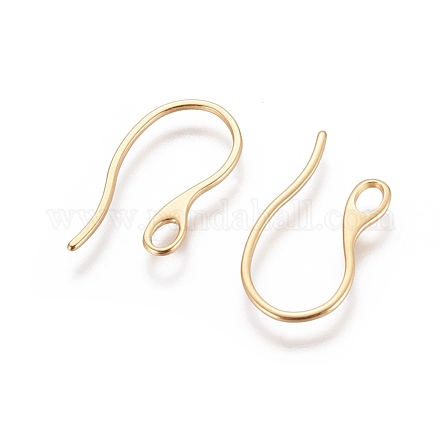 304 Stainless Steel Earring Hooks X-STAS-E464-04G-1