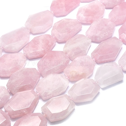 Fili di perline quarzo roso  naturale  G-O178A-05-1